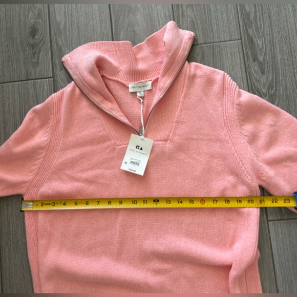 Free Assembly|Bubblegum pink sweater knit midi dress,half zip•Cotton,wool blend• - Picture 12 of 13